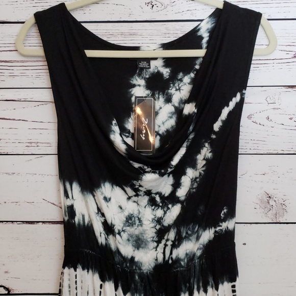 Zury Tie Dye Draped Neck Maxi Dress Size S/M NWT - Picture 2 of 8